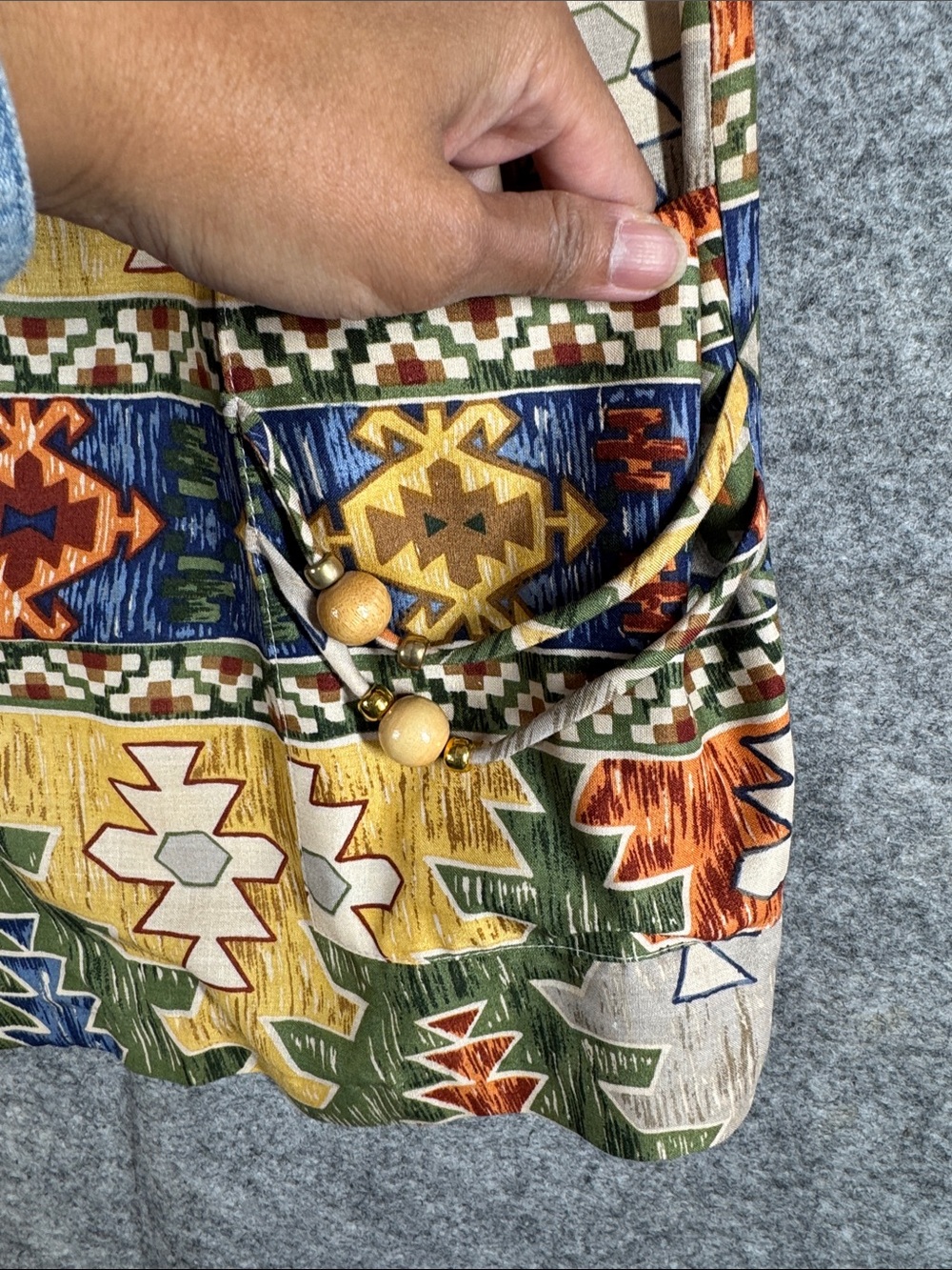 Algo Southwestern Open Cardigan Multicolor Boho Festival Aztec Jacket Country - Picture 5 of 14